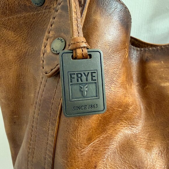 Frye Melissa Leather Tote Bag - Cognac NEW WITH TAGS - Picture 8 of 9